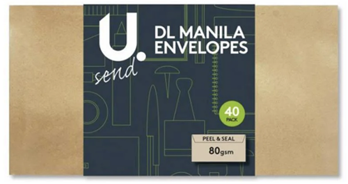 DL Manilla Brown Envelopes 40 Pack DL Manilla Brown Envelopes 40 Pack